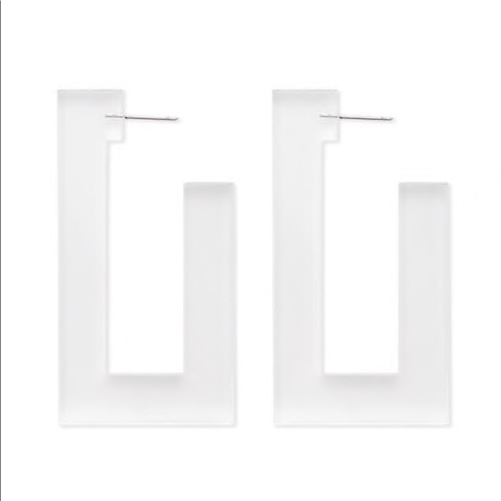 Lucite Rectangle Square Earrings